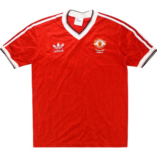 Tailandia Camiseta Manchester United Primera Equipación Retro 1983 Rojo